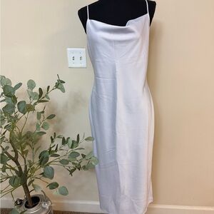 Bar III Dress Silver Slip Dress Small